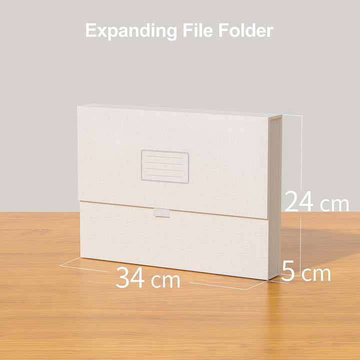 JiaWei Fächermappe - Dokumentenmappe A4 7 Fächern, Ordner Organizer mit Magnetisch Deckel, Etiketten