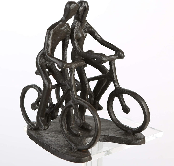 Casablanca - Design-Skulptur Figur - Rad Tour - aus Eisen - brüniert H 13 cm