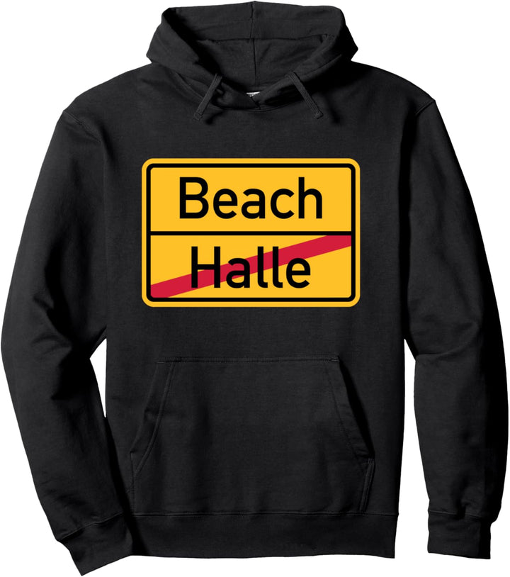 Beachvolleyball Ortsschild Pullover Hoodie