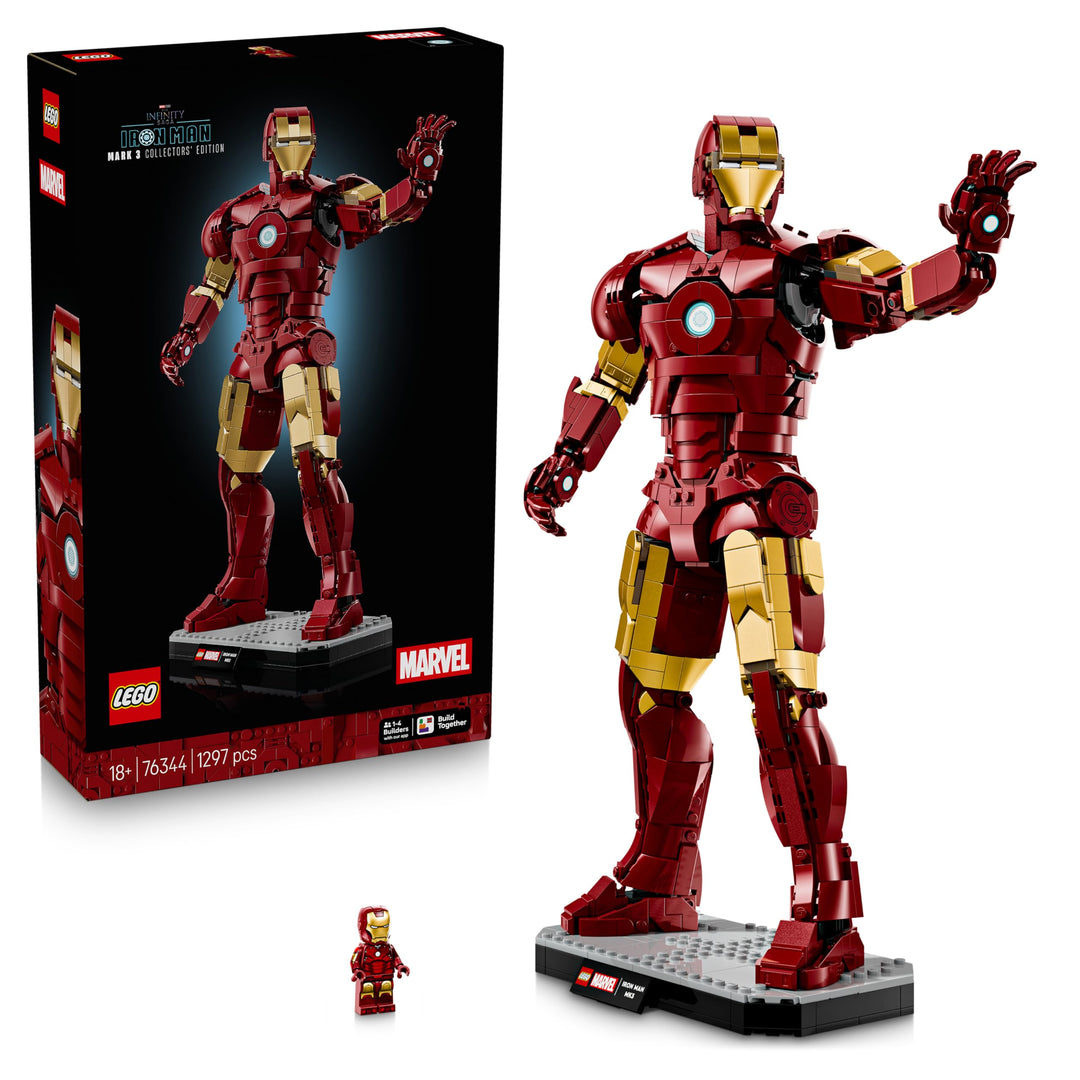 LEGO | Marvel Iron Man Mark 3 Sammleredition - Avengers Bauset für Erwachsene - Modellbau mit Minifi