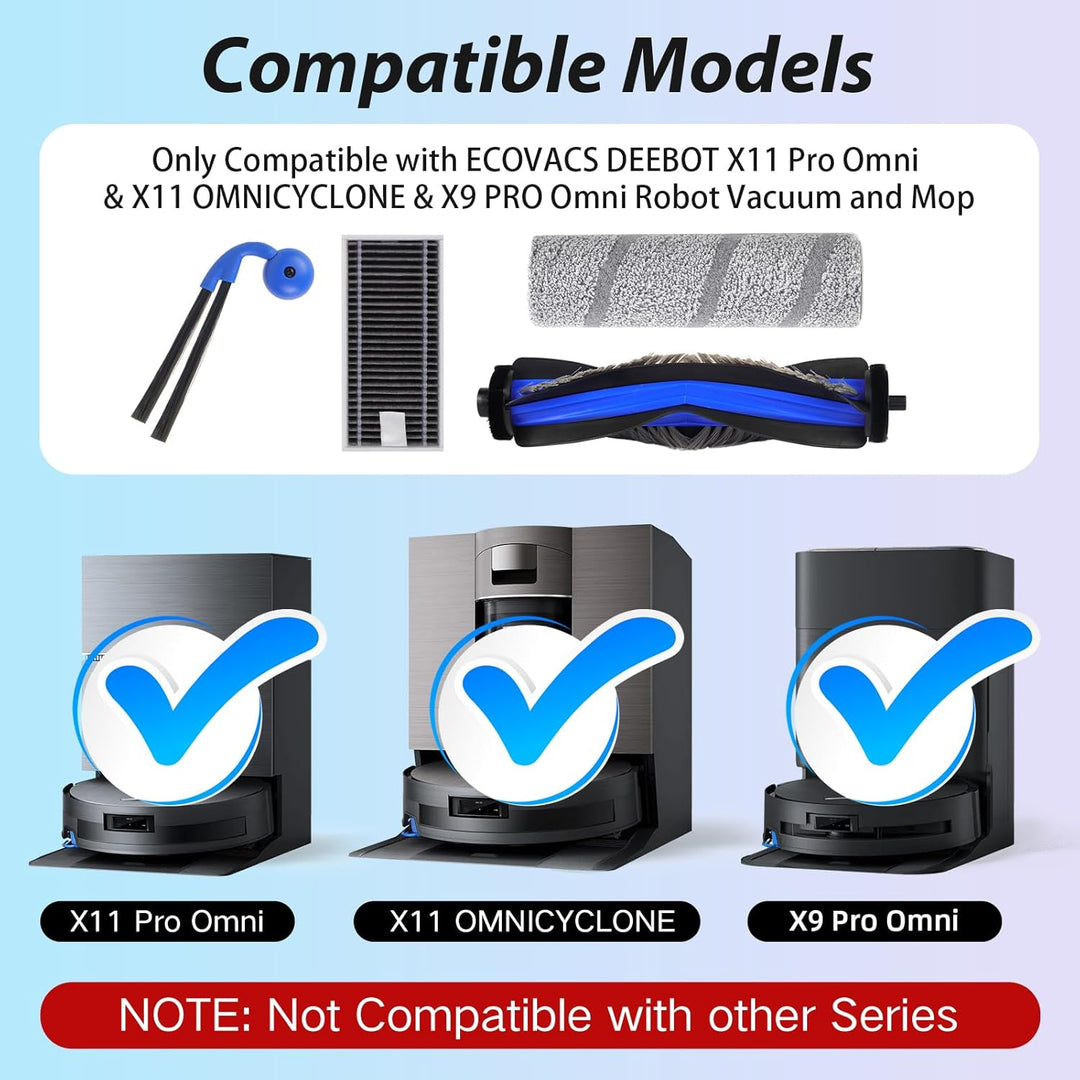 Zubehör Ersatz Kompatibel für ECOVACS DEEBOT X11 PRO OMNI, X11 OMNICYCLONE, X9 PRO OMNI, T80S OMNI S