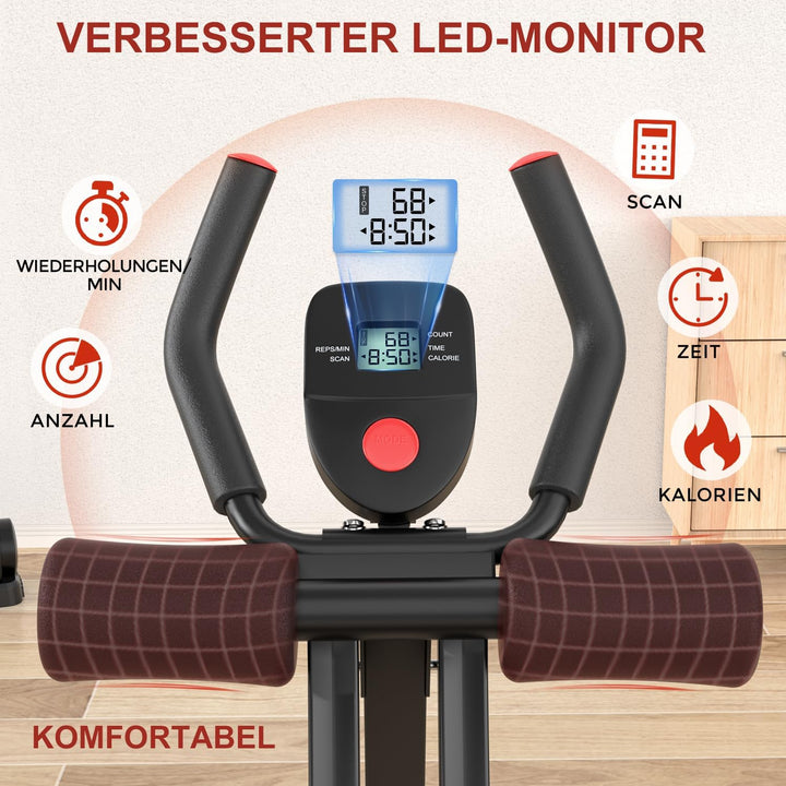 Bauchtrainer für zuhause, Verstellbarer Bauchmuskeltrainer Sportgeräte zuhause, Bauch Trainingsgerät