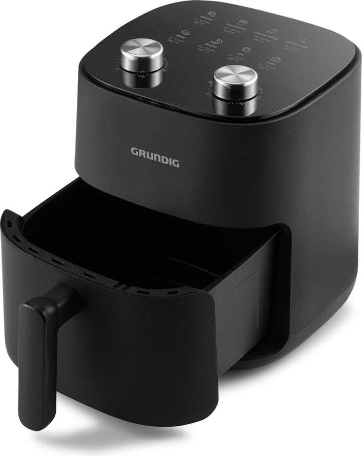 Grundig FRY 6321 L Heissluftfritteuse, 4,7 l Kapazität, 1.300 W, spülmaschinengeeigneter Korb, Tempe