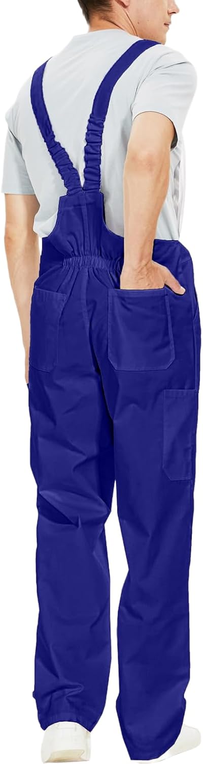 WORK IDEA Arbeits-Latzhose für Männer Multi Pocket Technology Herren Arbeitslatzhose XXL Königsblau,
