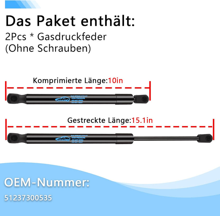 2Pcs Gasfeder Heckklappendämpfer für BMW 2 Active Tourer F45 214 216 218 220 225 MPV 2013-2023 Gasdr