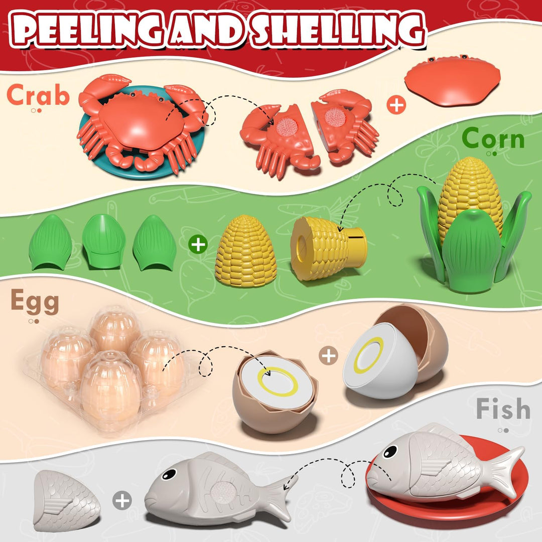 Lehoo Castle Kinderküche Zubehör, Spielküche Zubehör, Kinderküche Geschirr, Zubehör Kinderküche, Töp