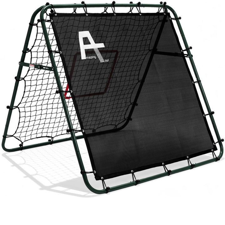 Doppelseitige Rebounder Net Fussball Training Ausrüstung, 100/120/180cm, Fussball Tor Kickback Ziel