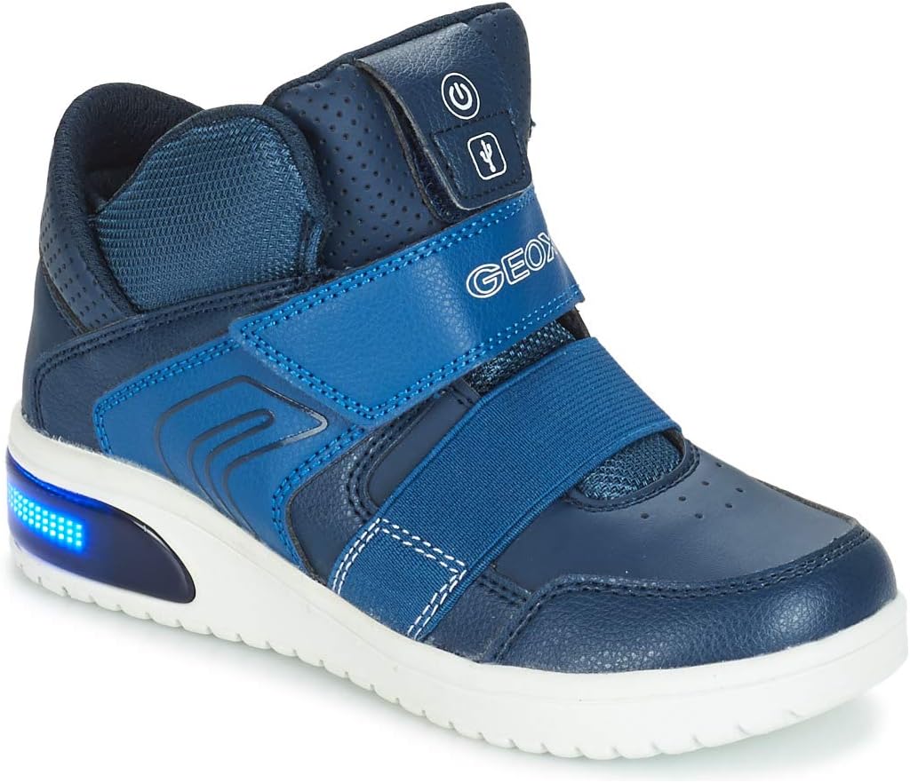 Geox Jungen J XLED Boy A Sneakers, 32 EU Navy