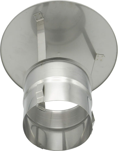 Regen-Haube mit Einschub und Funkenschutz 130mm Kaminhut aus Edelstahl mit Spannfedern ohne Werkzeug