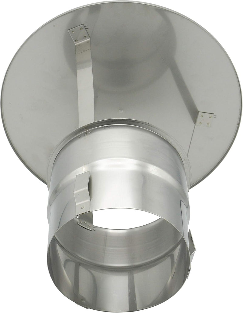 Regen-Haube mit Einschub und Funkenschutz 130mm Kaminhut aus Edelstahl mit Spannfedern ohne Werkzeug