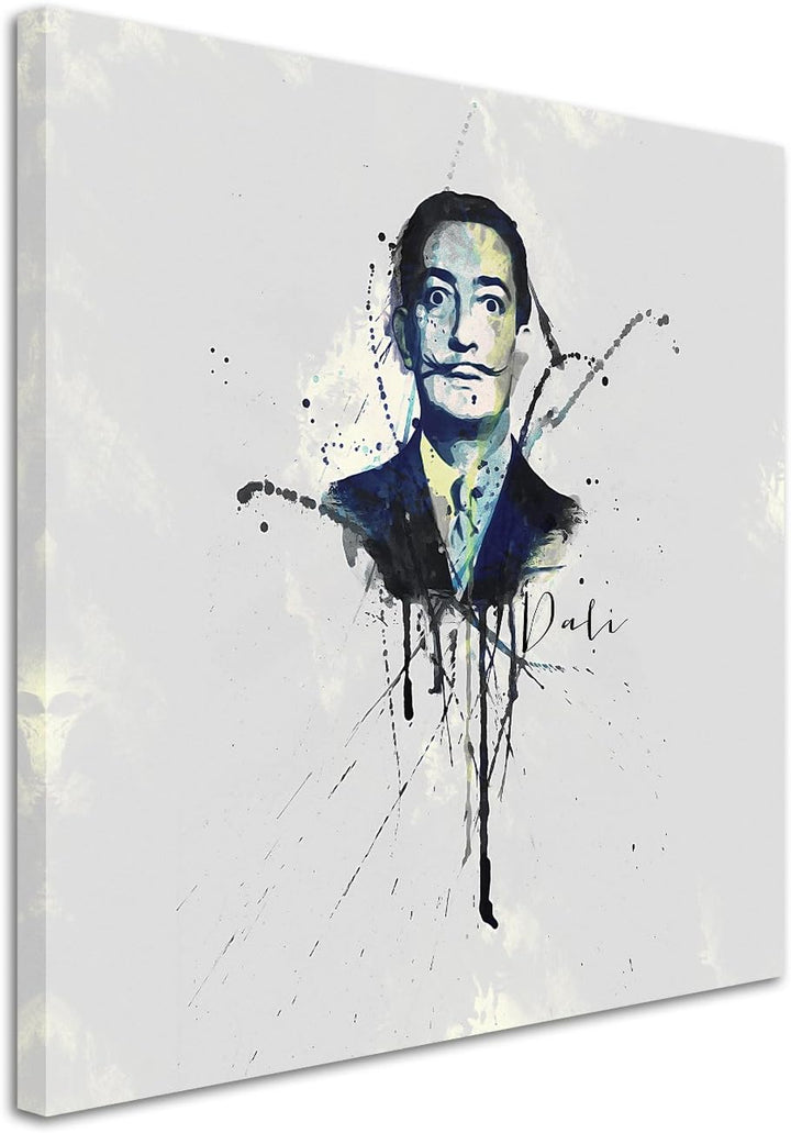 Paul Sinus Art Salvador Dali II 60x60cm Keilrahmenbild Kunstbild Aquarell Art Wandbild auf Leinwand