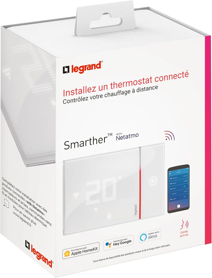LEGRAND - Smarther Thermostat mit Netatmo verbunden Aufputz - Weiss - 49040