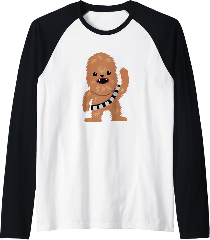 Star Wars Chewbacca Chewie Cartoon Standing Wave Raglan