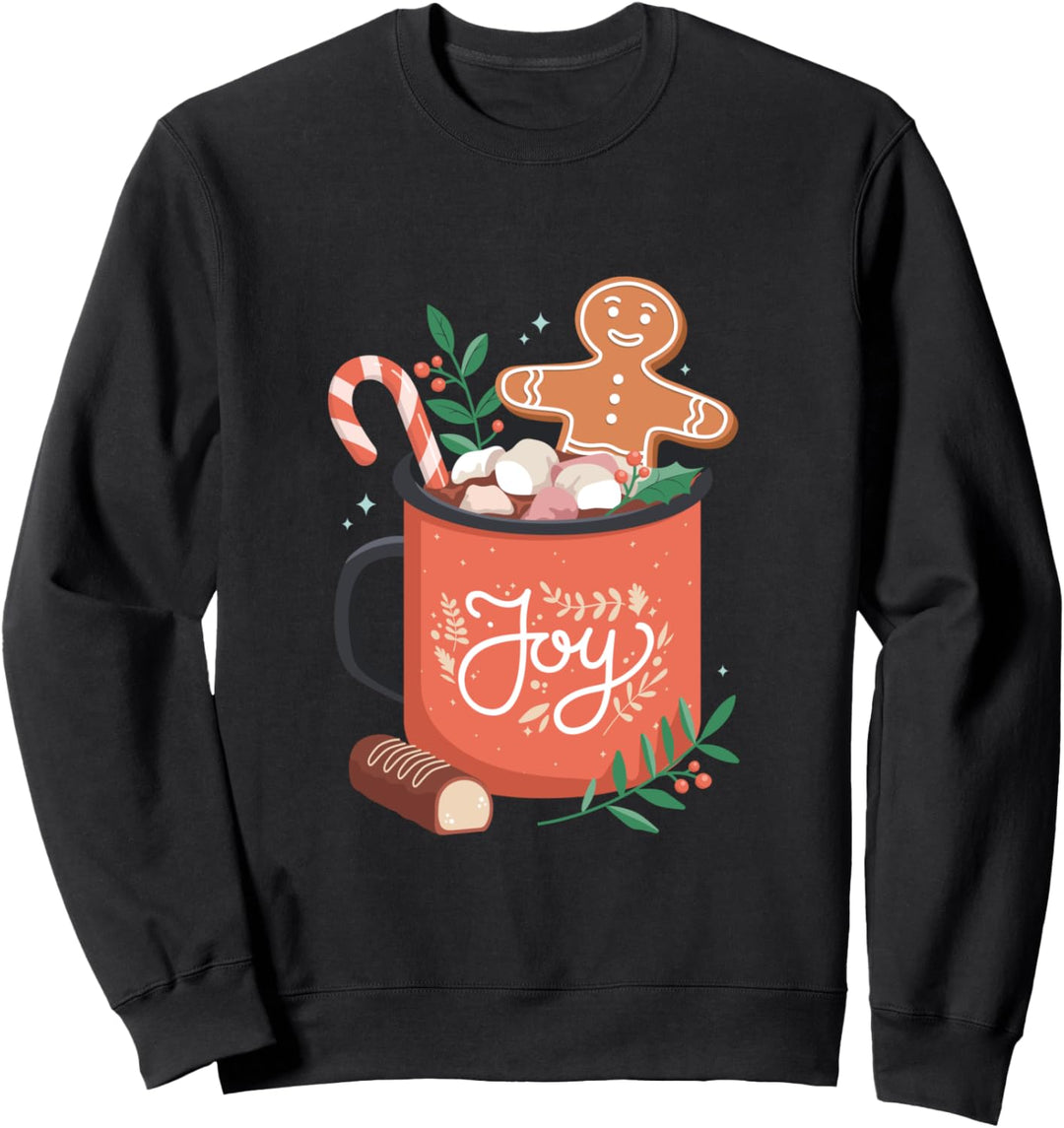 Heisser Kakao Lebkuchenmann mit Zuckerstange Joy Sweatshirt