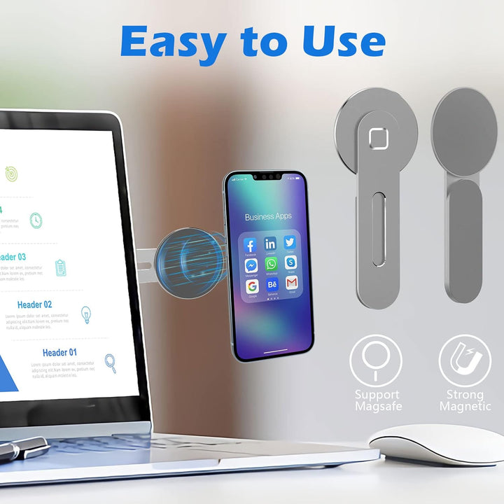 imluckies Magnetische Laptop-Handyhalterung, Handy Stände für MacBook, Laptop Handy Halterung, Verst