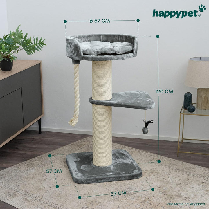 HAPPYPET Premium Kratzbaum Grosse Katzen Stabil 'Felix' - Katzenbaum, Kletterbaum, für Maine Coon, N