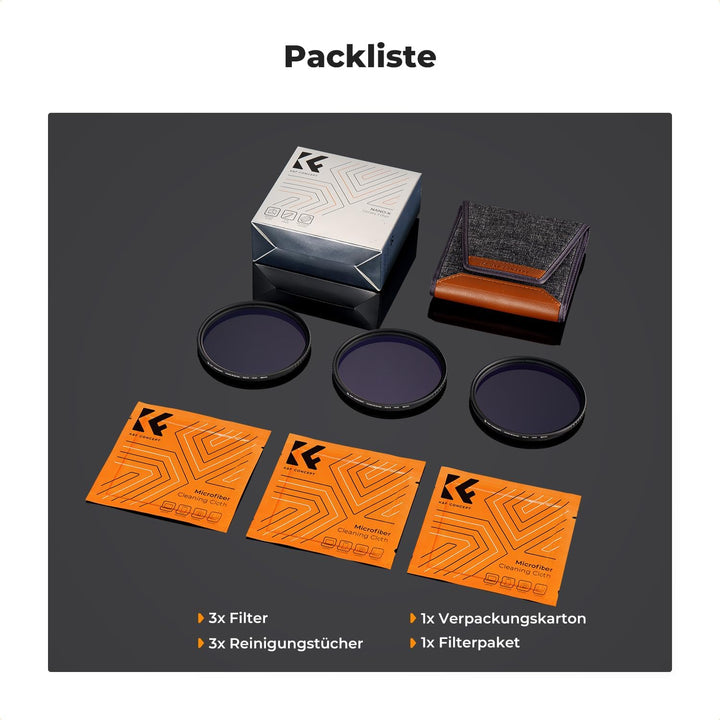 K&amp;F Concept Nano K-Serie 77mm Sternfilter 4 Punkte, 6 Punkte, 8 Punkte für Sternenlichteffekte, 77mm