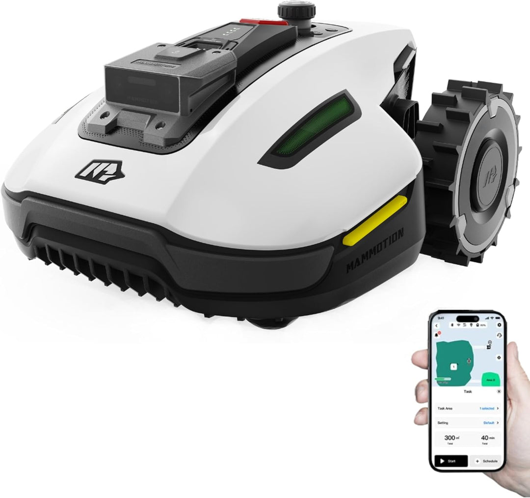 MAMMOTION YUKA Mini 500 Mähroboter ohne Begrenzungskabel,Empf. 500 m², NetRTK+Vision Rasenmäher Robo