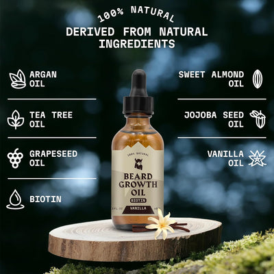 Striking Viking Bartwuchsöl mit Biotin - Verdickendes und pflegendes Bartöl für Bartwuchs - natürlic