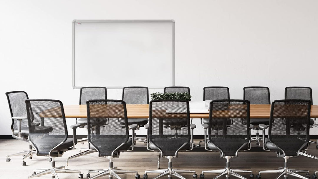 Allboards, magnetisches Whiteboard mit Expo-Alurahmen, trocken abwischbar und beschreibbar, wandmont