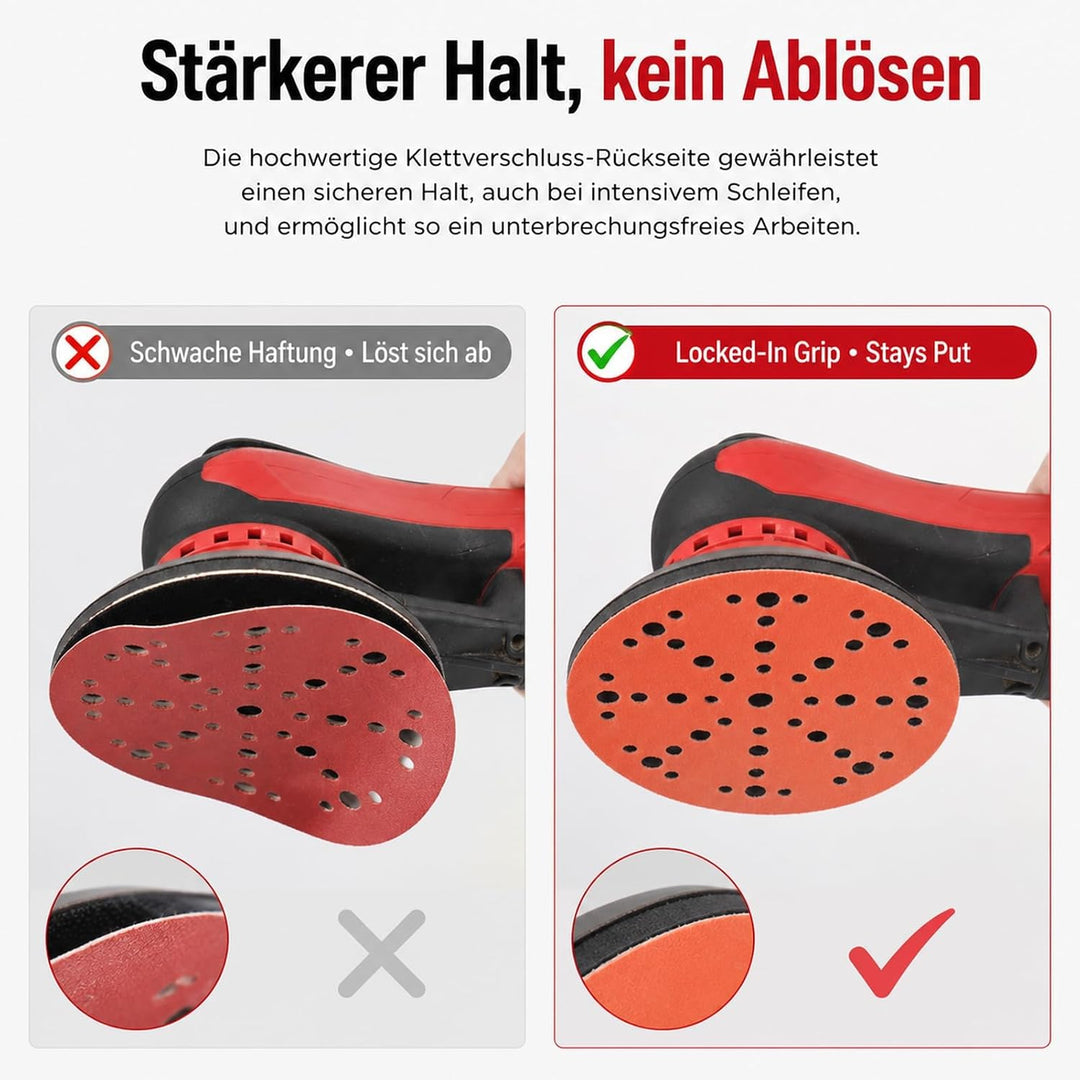 Papier Schleifscheiben 150mm Klett Orange 49-Loch K180 Holz/Auto 180.0, 180.0
