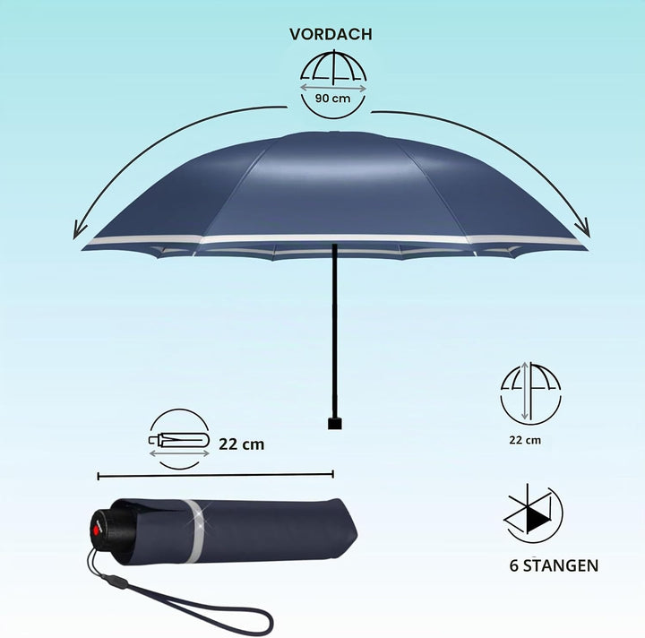 Knirps Rookie Manual Umbrella Navy, marineblau, M, marineblau