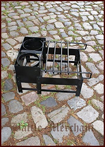 Battle-Merchant Craticula, römisches Kochgestell, Stahl - Kochen auf dem Lagerfeuer - Mittelalter -