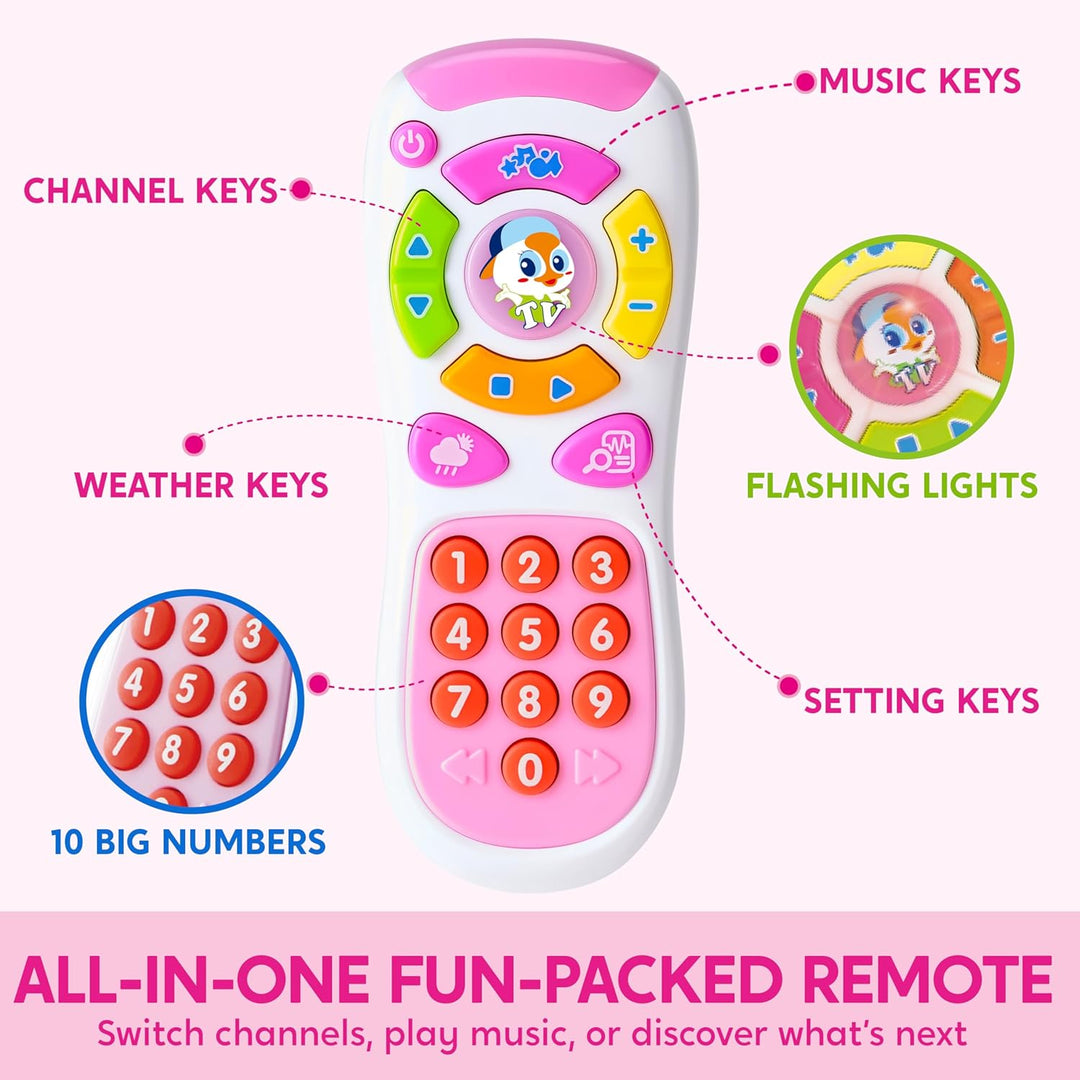 JOYIN Rosa Telefon Baby Spielzeug Handy Ab 1 Jahr, Musikalische Spielzeuge Für Babies, 2 pc Fernbedi