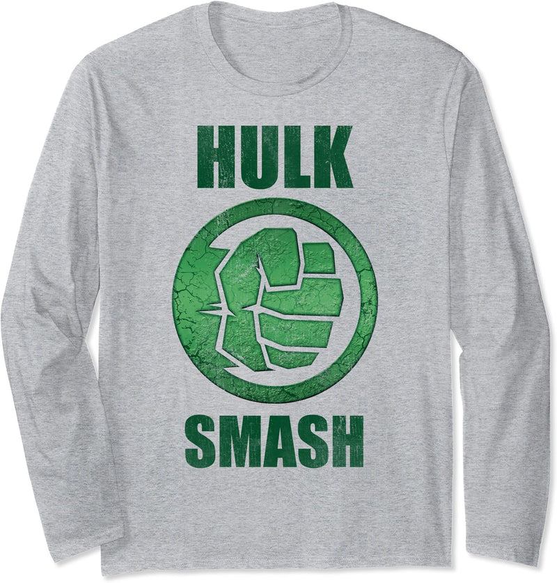 Marvel Hulk Smash Large Chest Logo Langarmshirt