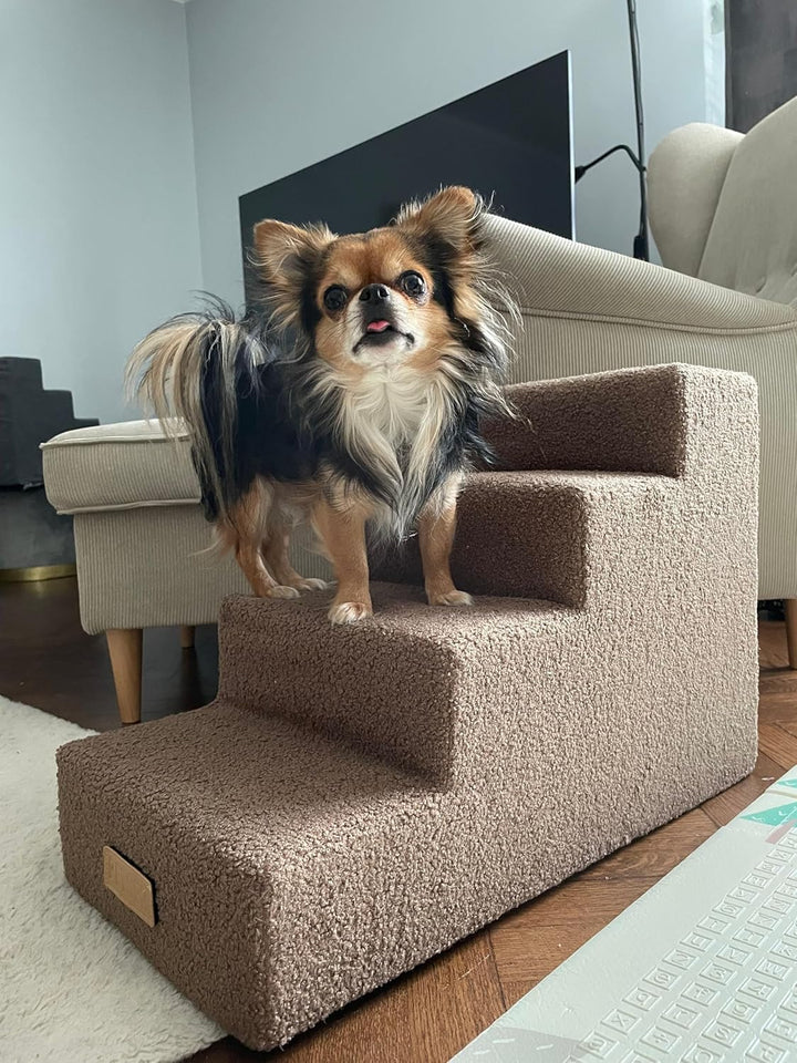 Sofatreppe für Hunde und Katzen – Hundetreppe für Bett & Sofa – 3- oder 4-stufig, rutschfest & wasch