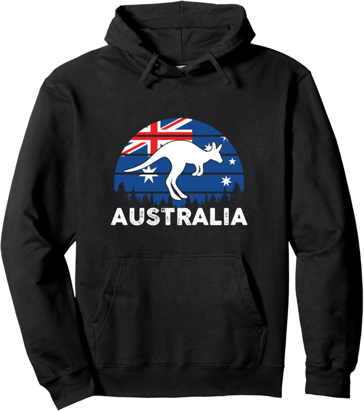 Patriotisches australisches Känguru Australien Flagge Pullover Hoodie