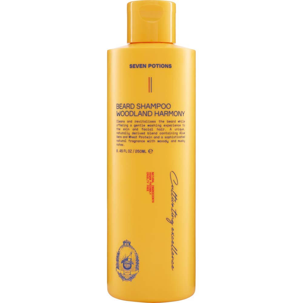Seven Potions Bart-Shampoo für Männer - Sanfte, reinigende Bartreinigung für einen sauberen Bart ohn