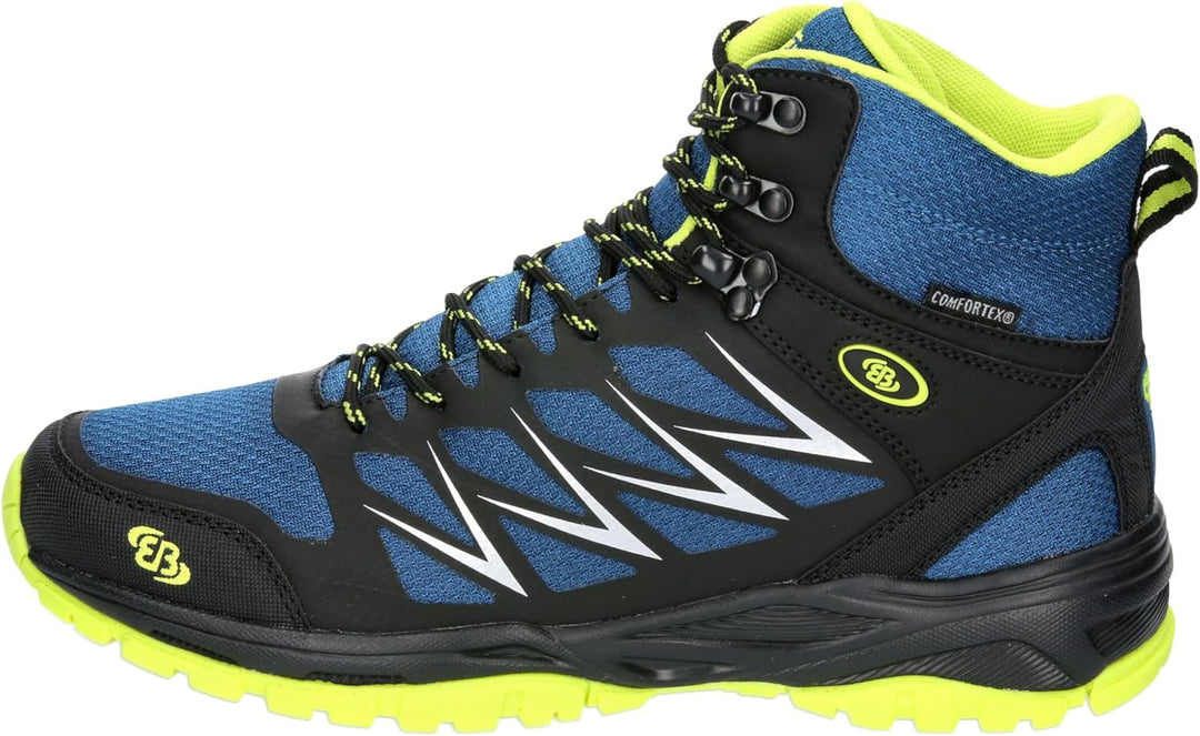 Brütting Herren Norwalk High Traillaufschuh 39 EU Blau Schwarz Lemon, 39 EU Blau Schwarz Lemon