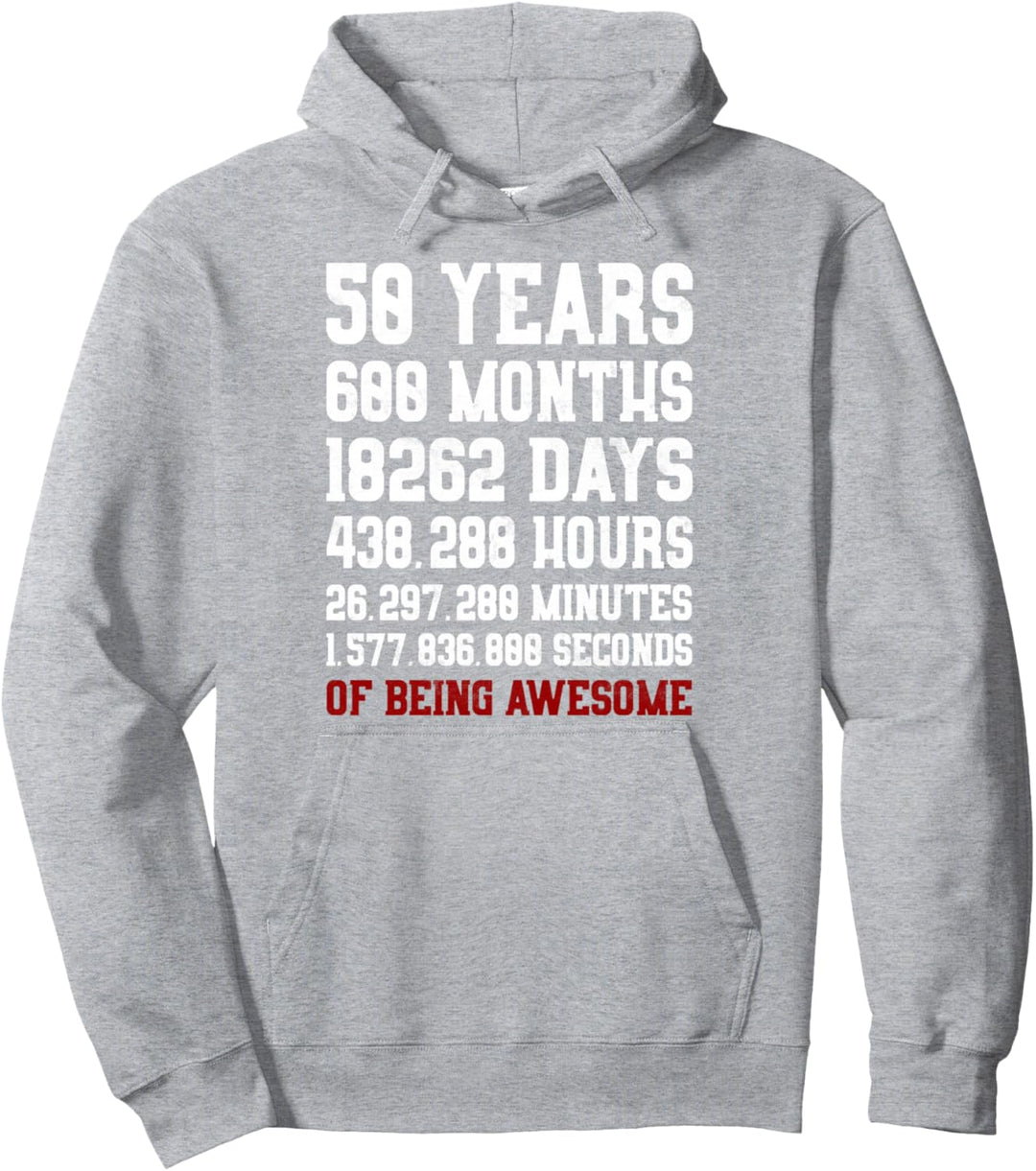 50 Years of being awesome 50. Geburtstag Pullover Hoodie