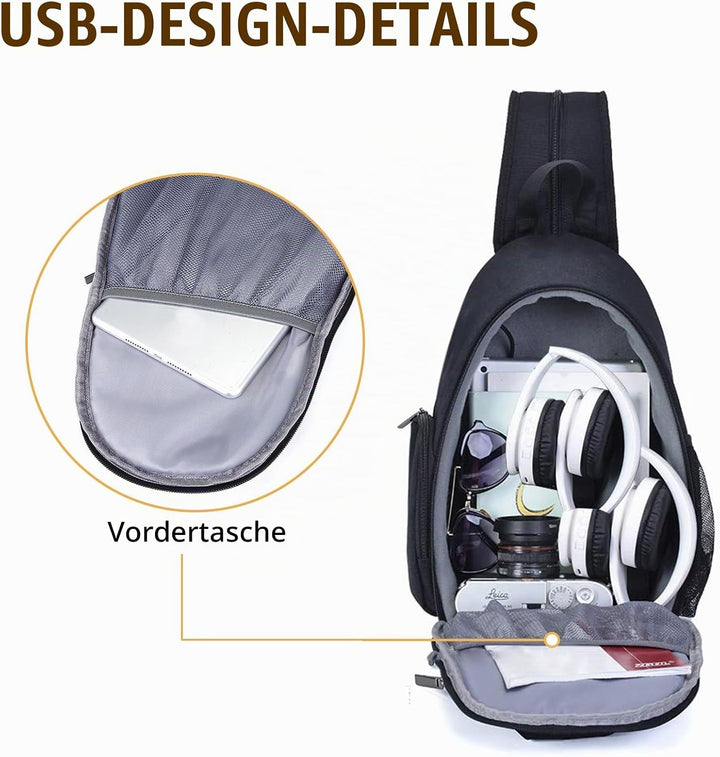 BAIGIO Multifunktional Kamerarucksack DSLR Kameratasche Fotorucksack Brusttasche Wasserabweisend Kam