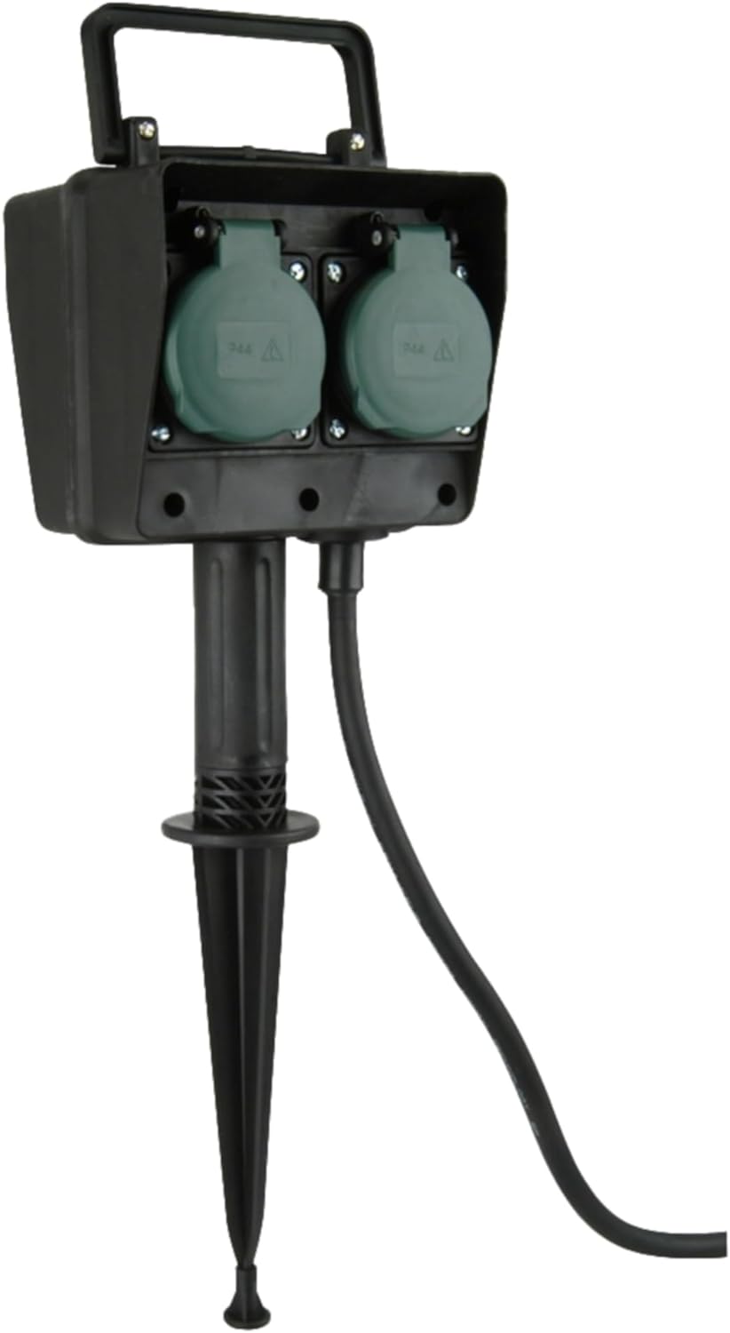 UNITEC Erdspiess mit 4-fach Steckdose 1,5m-Zuleitung