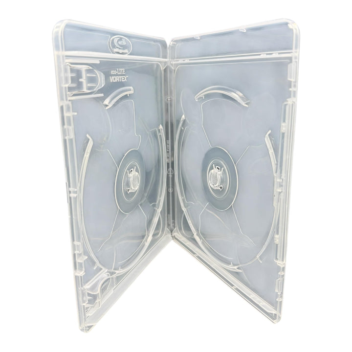 50 x Amaray Vortex Eco-Lite Double 3D Clear 2-Disc Blu-ray Hüllen in Dragon Trading Verpackung