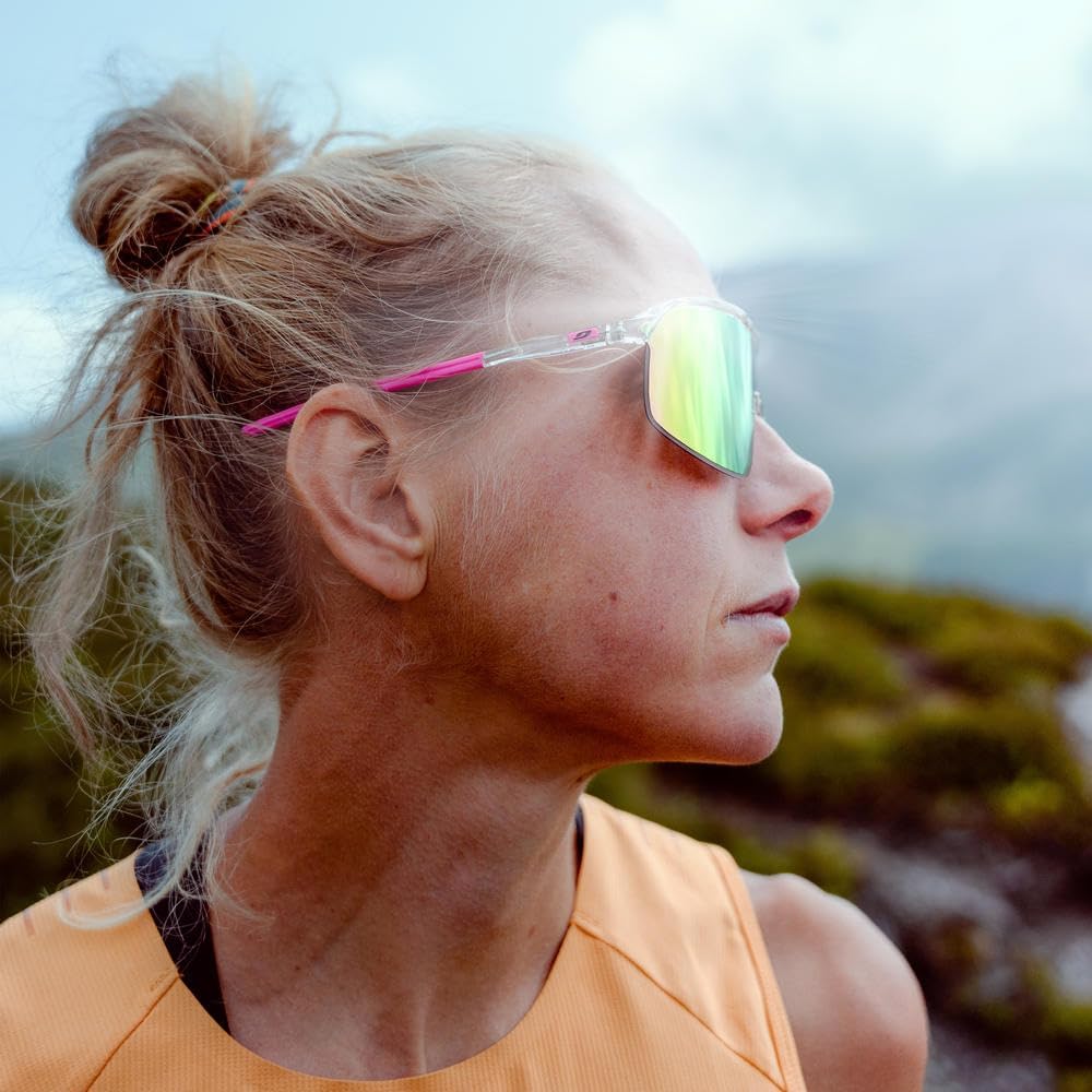 Julbo Damen und Herren DENSITY Sonnenbrille Laufen, Radfahren Einheitsgrösse Kristall / Rosa, Einhei