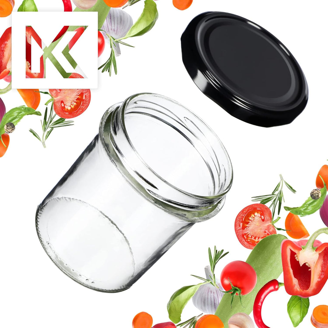 KADAX 10er Set Marmeladengläser 350ml TO82, Einmachgläser Vorratsgläser Mason Jar mit Schraubdeckel,
