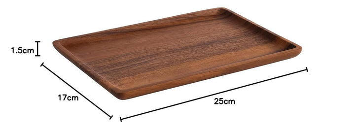 APS 793 Servierbrett aus geöltem Akazienholz, 25 x 17 x 1,5 cm
