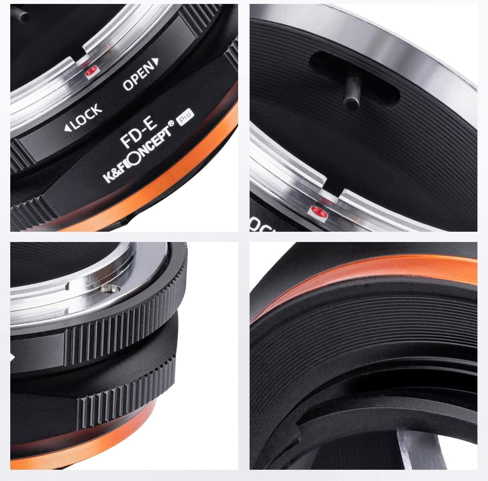 K&F Concept M13105 FD-NEX Hochpräziser Objektivadapter Canon FD Adapterring für Canon FD Objektiv au