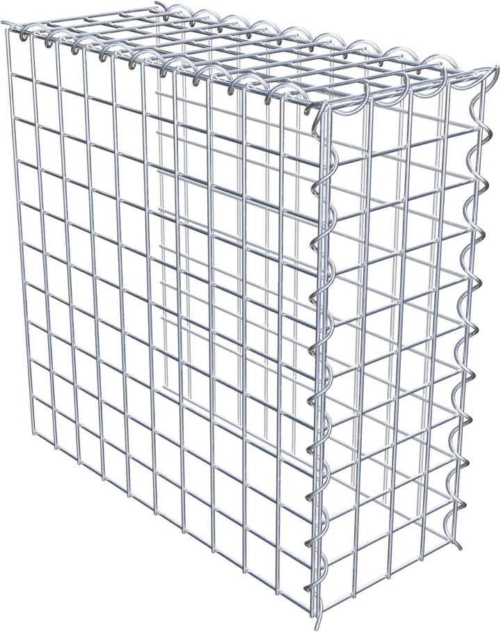 GABIONA - Gabione 50 x 50 x 20 cm - Anbau-Korb Typ 4 (ohne Stirngitter und Bodengitter) - Verzinkter