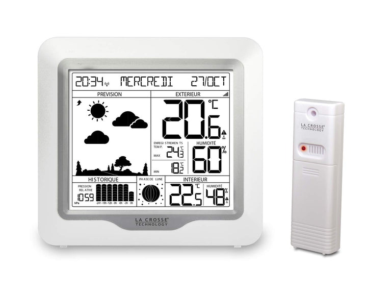 La Crosse Technology - WS6823 Wetterstation mit Vorhersage und DCF-Signal, Weiss