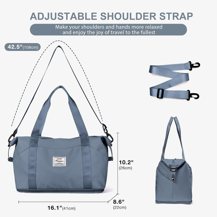 Reisetasche Damen Sporttasche 40x20x25 Ryanair Handgepäck Tasche Weekender Bag Schwimmtasche Wasserd