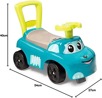 Smoby - Mein erstes Auto Rutscherfahrzeug - Kinderfahrzeug mit Staufach und Kippschutz, für drinnen