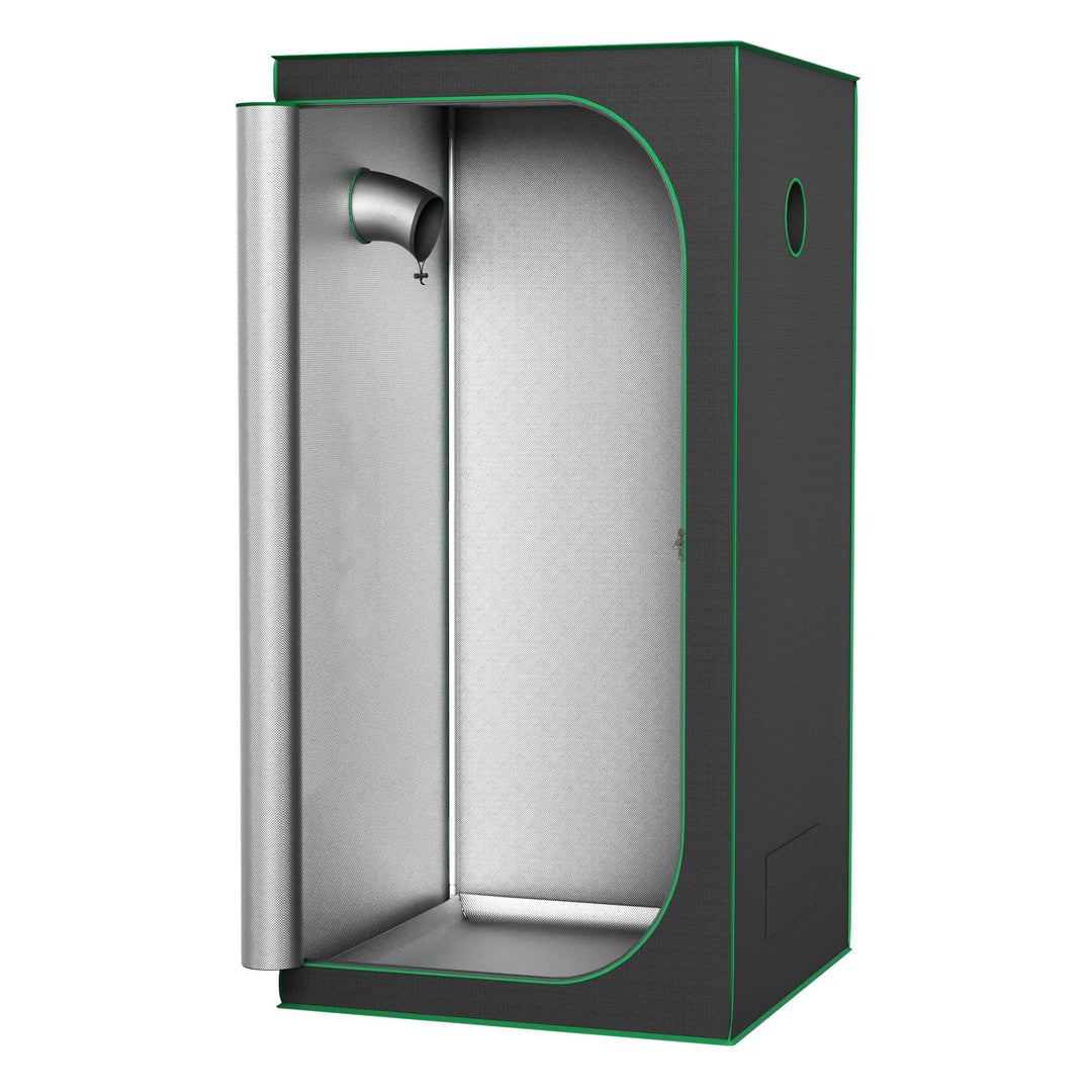 Growzelt 100x100x200 cm Grow Tent mit Reflektierende Mylar Lichtdicht Wasserdicht Zuchtzelt Growroom