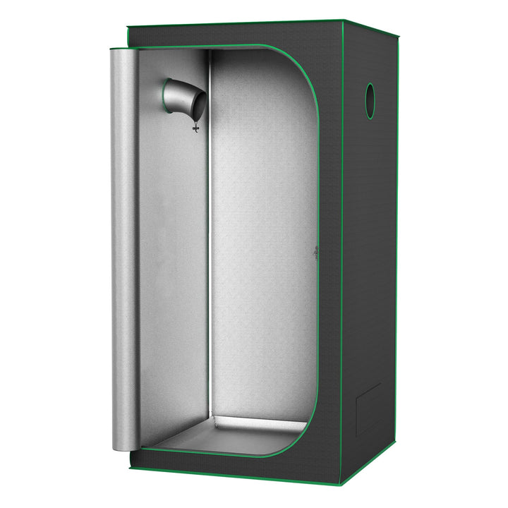 Growzelt 100x100x200 cm Grow Tent mit Reflektierende Mylar Lichtdicht Wasserdicht Zuchtzelt Growroom