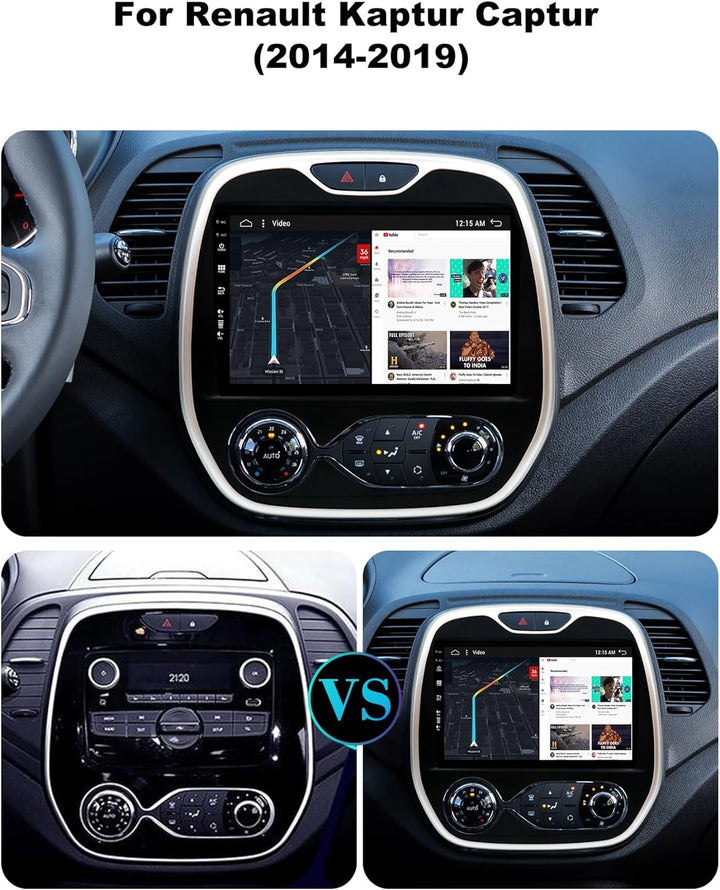 SXAUTO - 6G+128G - Android 12 IPS Autoradio für Renault Kaptur Captur (2014-2019) - Eingebaut Carpla