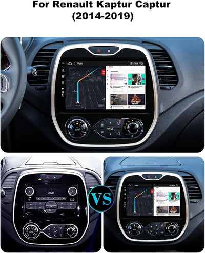 Android 12 IPS Autoradio Passt für Renault Kaptur Captur (2014-2019) - Eingebaut CarPlay/Android Aut