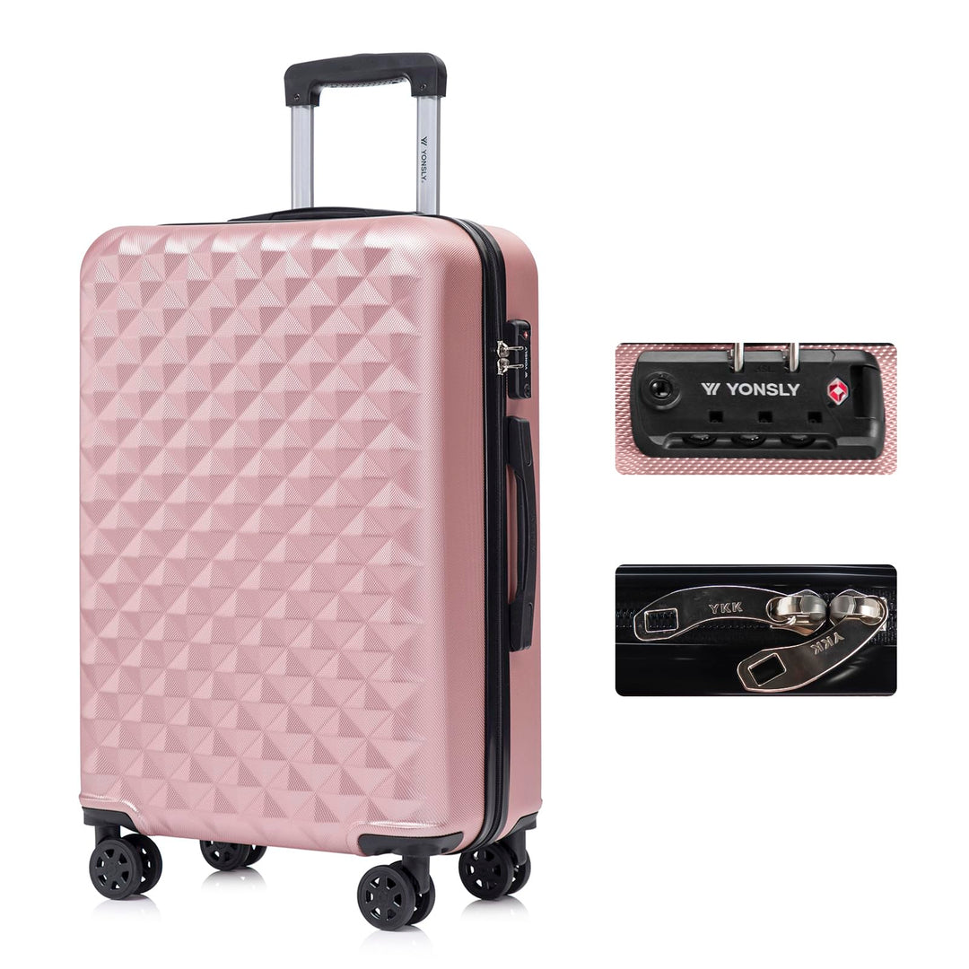Premium Reisekoffer TSA-Schloss,YKK-Reissverschluss Hartschalen-Koffer Trolley Kabinenkoffer Rollkof